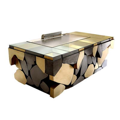 주문 상업용 인덕션 Teppanyaki Grill 테이블 8KW 380V 비흡연 온라인 제조