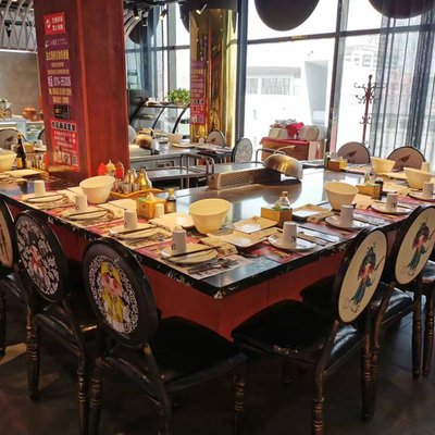 주문 7 - 10 좌석 직사각형 Teppanyaki Grill 테이블 긴 사용 기간 online manufacture