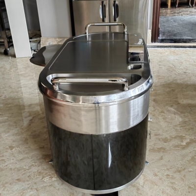주문 TO14 스테인리스 스틸 모바일 Teppanyaki Grill 테이블 가스 다운 배기가스 업그레이드 online manufacture