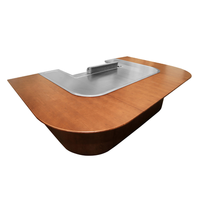 주문 나무로 되는 탁상 훈장을 가진 Customizable Hibachi 석쇠 테이블 online manufacture