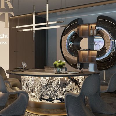 주문 Custom 7/8 Seats Teppanyaki Grill Table with 600*440mm Heating Area and 2500m³/h Airflow Capacity 온라인 제조