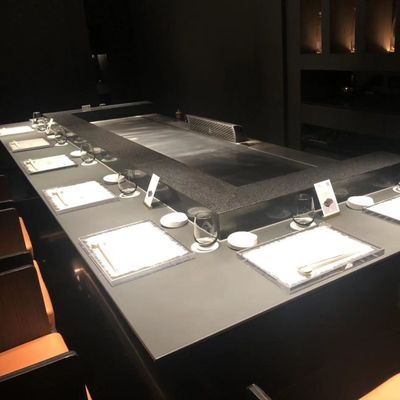 주문 Commercial Stainless Steel Teppanyaki Grill Table with 2400x850x800mm Size 500*400mm Cooking Area and 380V/220V Voltage 온라인 제조