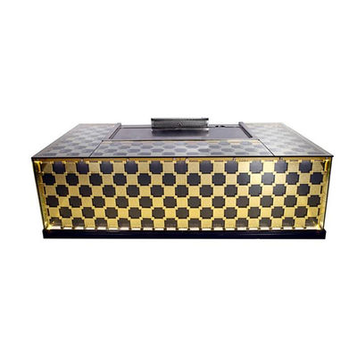 주문 1.6m 8KW Gas Teppanyaki Grill Table with 8 Seats and Lower Exhaust for Commercial Use 온라인 제조