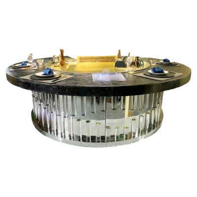 주문 호텔 및 레스토랑용 둥근 부엌 테판야키 굽기 테이블 온라인 제조