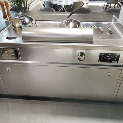 주문 상업용 히바치 일본 굽기 8인 테이블 레스토랑용 테파나키 굽기 온라인 제조