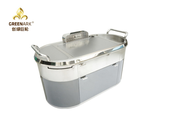 주문 정화를 가진 아래로 타원형 소진 이동할 수 있는 Teppanyaki 석쇠 LPG 천연 가스 Hibachi 테이블 online manufacture