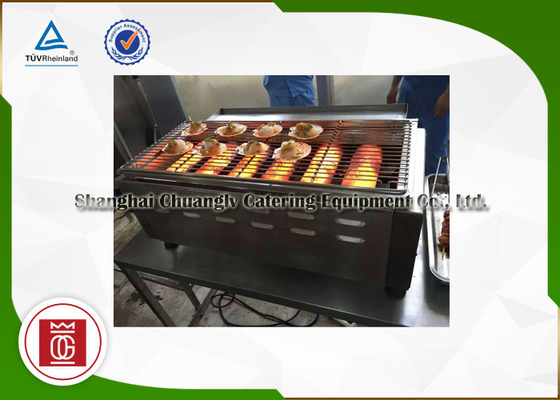 큰 주방 상업적 가스 바베큐 그릴, 6개 버너와 천연가스 Bbq 그릴
