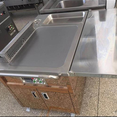 상업적 레스토랑 장비 가스 / 도입 전기 전철 그릴 모바일 테프퍼니아키 테이블