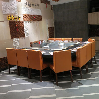 상업용 주방 아치형 전기 테판야키 테이블 히바치 그릴