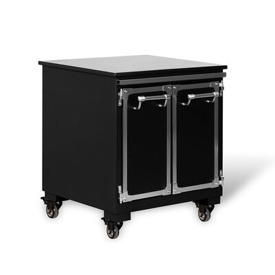 상업용 스페인 철 BBQ 그릴 304 스테인리스 스틸과 바닥 캐비닛으로 된 이중 계층 석탄 오븐