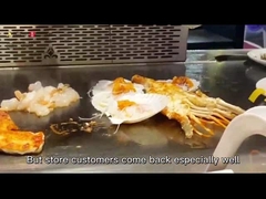 식당 380V 새틴레스스 강철 테프퍼니아키 그릴 테이블